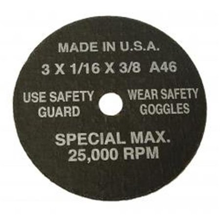 S&G TOOL AID CORPORATION S & G Tool Aid TA94890 Cutoff Wheels 3 x 1-32 x .38 Hardness X - 100-Pk TA94890